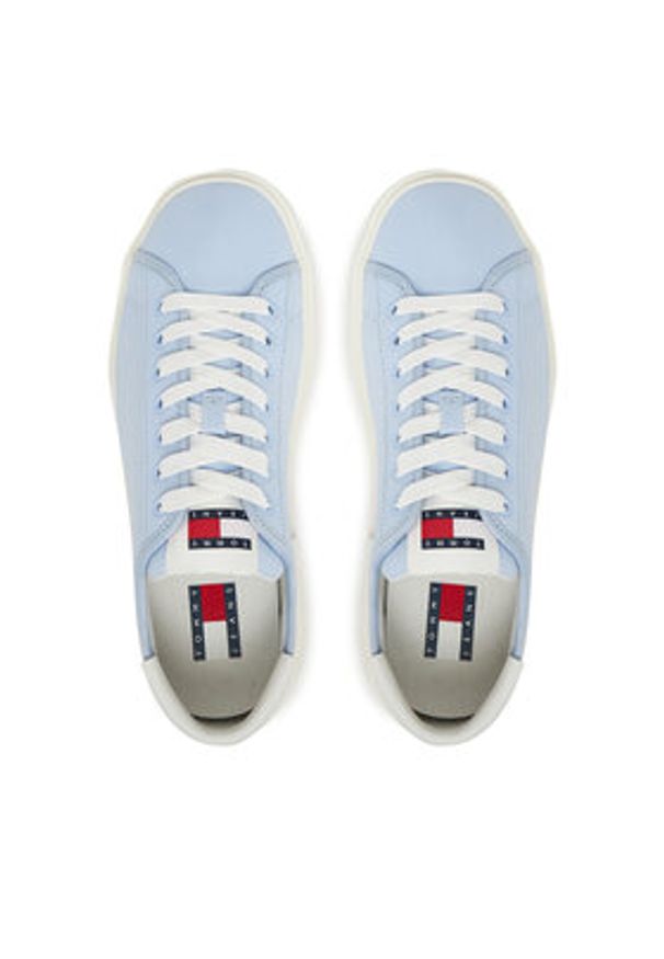 Tommy Jeans Sneakersy Tjw Flatform Canvas Sneaker EN0EN02792 Błękitny. Kolor: niebieski. Materiał: materiał