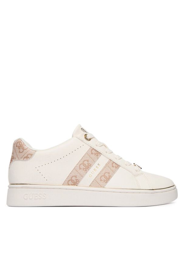 Guess Sneakersy FLTBRL ELE12 Kremowy. Kolor: kremowy. Materiał: skóra