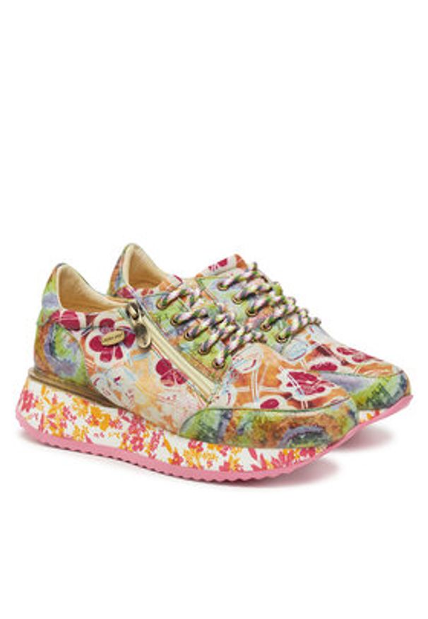 Laura Vita Sneakersy Delphine 46 Kolorowy. Materiał: skóra. Wzór: kolorowy