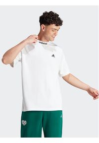 Adidas - adidas T-Shirt HY1285 Biały Loose Fit. Kolor: biały. Materiał: syntetyk #3