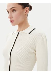 Bruuns Bazaar Sweter Johania BBW3653 Biały Slim Fit. Kolor: biały. Materiał: wiskoza