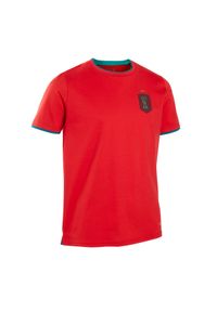 KIPSTA - Koszulka do piłki nożnej dla dzieci Kipsta FF100 Portugalia 2024. Materiał: materiał, bawełna