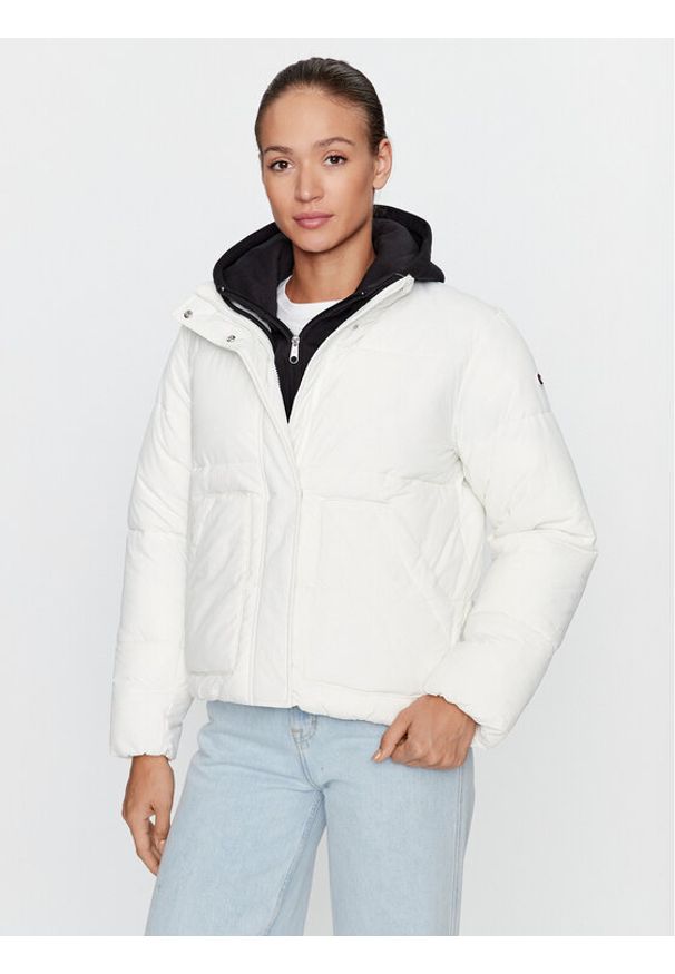 Champion Kurtka puchowa Jacket 116922 Écru Custom Fit. Materiał: syntetyk