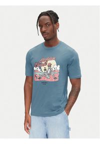 Jack & Jones - Jack&Jones T-Shirt Eljah 12268472 Niebieski Relaxed Fit. Kolor: niebieski. Materiał: bawełna