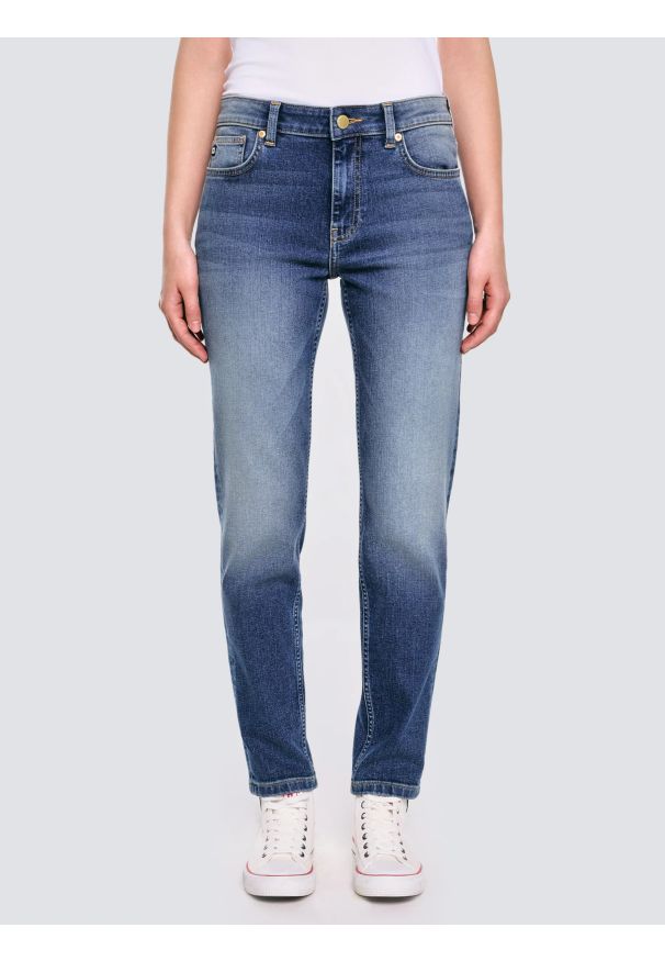 Big-Star - Jeansy damskie granatowe Maggie 546. Okazja: na co dzień. Kolor: niebieski. Styl: elegancki, casual, klasyczny