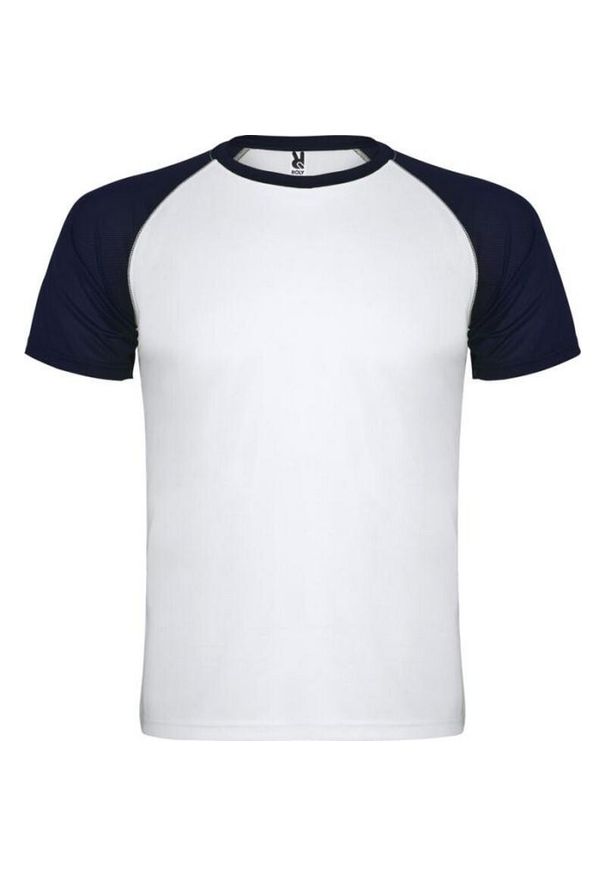 ROLY - Koszulka Sportowa Z Krótkim Rękawem Unisex Dla Dorosłych Indianapolis. Kolor: biały, wielokolorowy, niebieski. Długość rękawa: krótki rękaw. Długość: krótkie