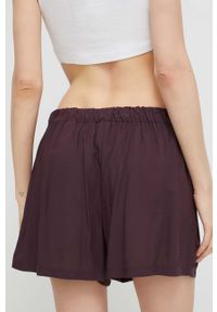 Calvin Klein Underwear szorty piżamowe damskie kolor fioletowy. Kolor: fioletowy. Materiał: tkanina #2