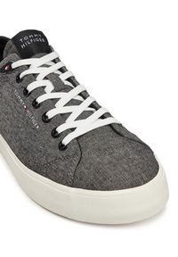 TOMMY HILFIGER - Tommy Hilfiger Tenisówki Th Hi Vulc Low Core Chambray FM0FM05389 Szary. Kolor: szary. Materiał: materiał