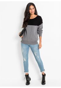 bonprix - Sweter oversize. Kolor: czarny