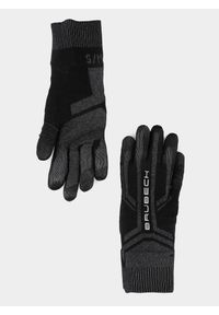 Rękawiczki termoaktywne do biegania unisex Brubeck. Kolor: czarny. Materiał: poliamid, elastan. Sezon: zima. Styl: sportowy. Sport: turystyka piesza