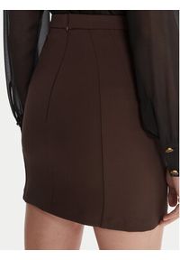 Elisabetta Franchi Spódnica mini GO-148-57E2-V380 Brązowy Slim Fit. Kolor: brązowy. Materiał: syntetyk #4