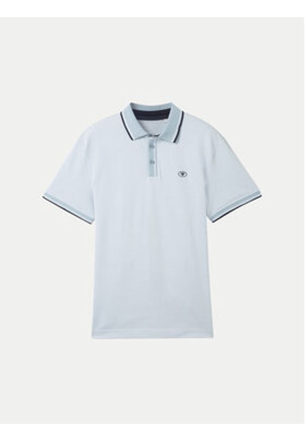 Tom Tailor Polo 1040822 Błękitny Regular Fit. Typ kołnierza: polo. Kolor: niebieski. Materiał: bawełna