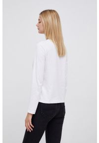 Calvin Klein Jeans - Longsleeve bawełniany. Okazja: na co dzień. Kolor: biały. Materiał: bawełna. Długość rękawa: długi rękaw. Wzór: nadruk. Styl: casual #3