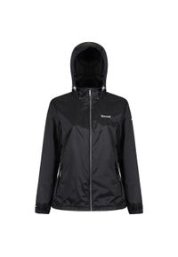 Regatta - Damska kurtka trekkingowa przeciwdeszczowa Corinne IV. Kolor: czarny. Materiał: poliamid. Sport: turystyka piesza #1