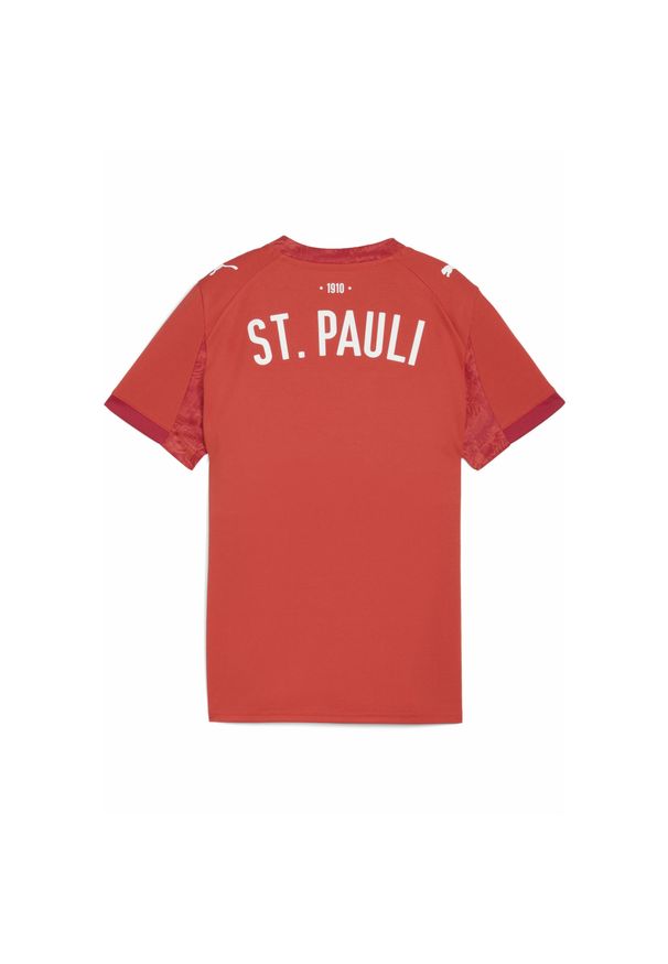 Puma - Młodzieżowa czwarta koszulka FC St. Pauli 25/26 PUMA Burnt Red White. Kolor: biały, czerwony, wielokolorowy. Sport: piłka nożna