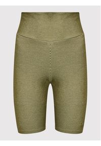 Adidas - adidas Szorty sportowe 2 Colored Rib HF2105 Zielony Slim Fit. Kolor: zielony. Materiał: bawełna, syntetyk #3