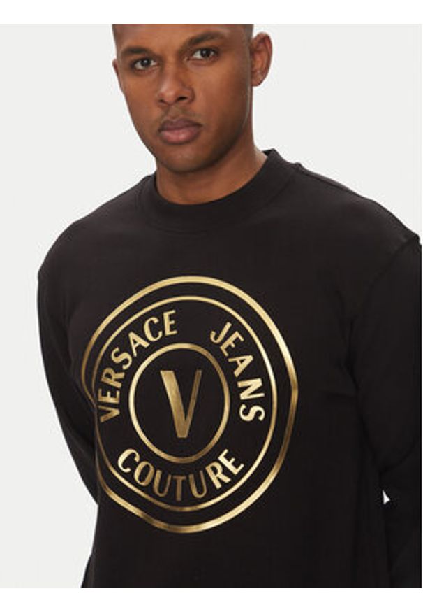 Versace Jeans Couture Bluza 78GAIT01 Czarny Regular Fit. Kolor: czarny. Materiał: bawełna