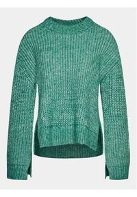 Gina Tricot Sweter 20776 Zielony Regular Fit. Kolor: zielony. Materiał: syntetyk