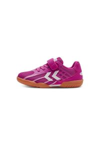 Dzięcięce buty halowe Hummel Root Elite VC. Kolor: czerwony, fioletowy, różowy, wielokolorowy. Sport: piłka ręczna
