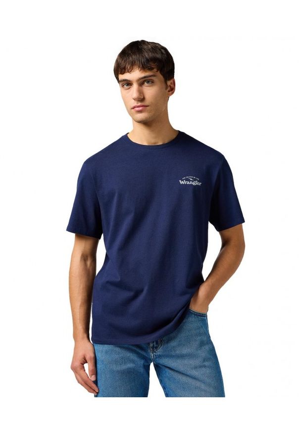 Wrangler - MESKA KOSZULKA WRANGLER GRAPHIC TEE NAVY 112362367