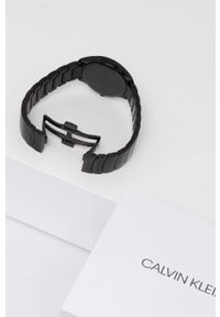 Calvin Klein zegarek damski kolor czarny. Kolor: czarny. Materiał: materiał #2