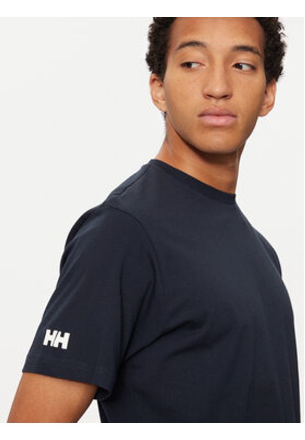 Helly Hansen T-Shirt Crew 33995 Granatowy Regular Fit. Kolor: niebieski. Materiał: bawełna