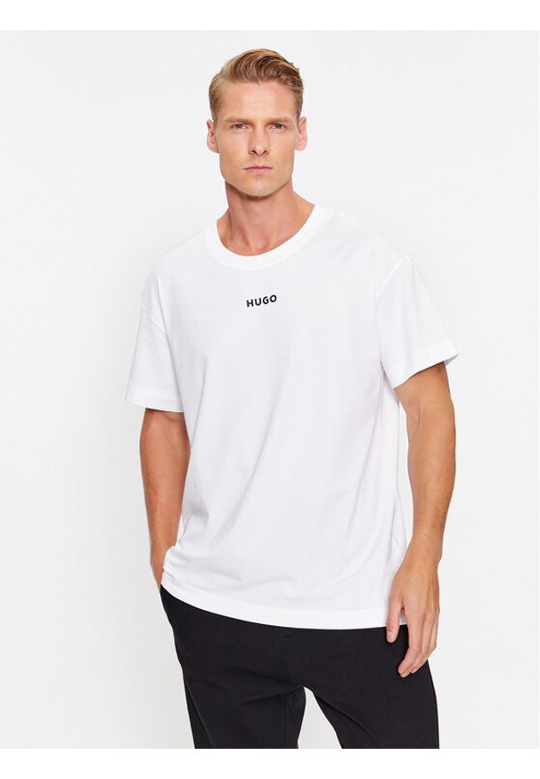 Hugo T-Shirt 50493057 Biały Relaxed Fit. Kolor: biały. Materiał: bawełna