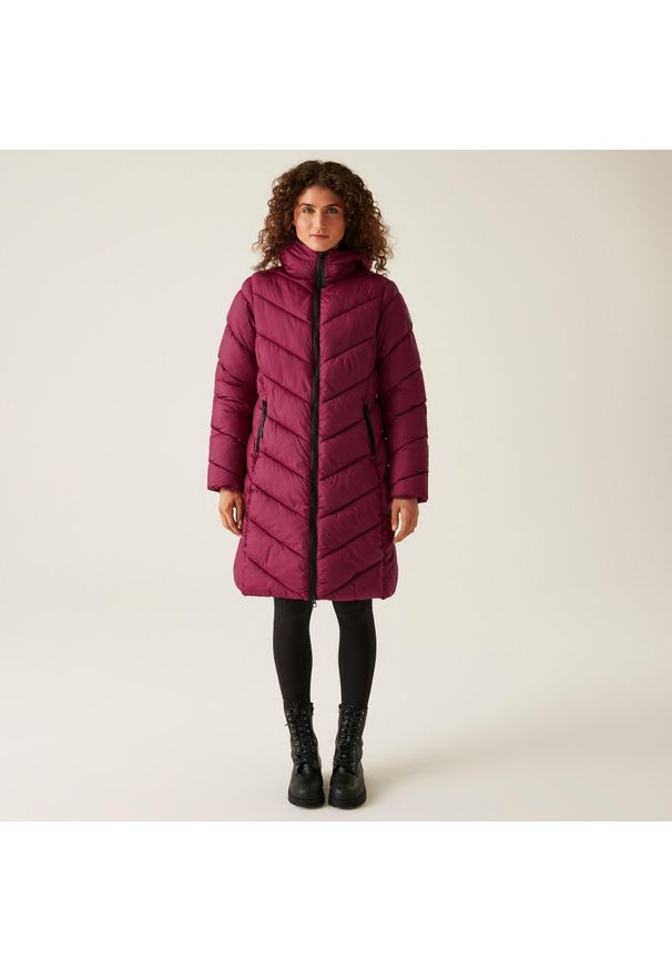 Regatta - Andia II damska turystyczna pikowana kurtka. Kolor: czerwony. Materiał: puch. Sport: turystyka piesza