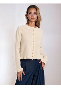 Sinsay - Sweter z ozdobnymi guzikami - kremowy. Kolor: kremowy #1