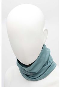 Mizuno komin Warmalite Triwarmer kolor turkusowy z nadrukiem. Kolor: turkusowy. Materiał: skóra, materiał, włókno. Wzór: nadruk