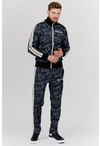 PALM ANGELS Szara bluza męska w moro, Rozmiar M. Kolor: szary. Materiał: prążkowany. Wzór: moro
