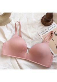 Intica - Biustonosz bezszwowy bez fiszbin elastyczny na co dzień Adrienne. Kolor: różowy. Materiał: materiał #1