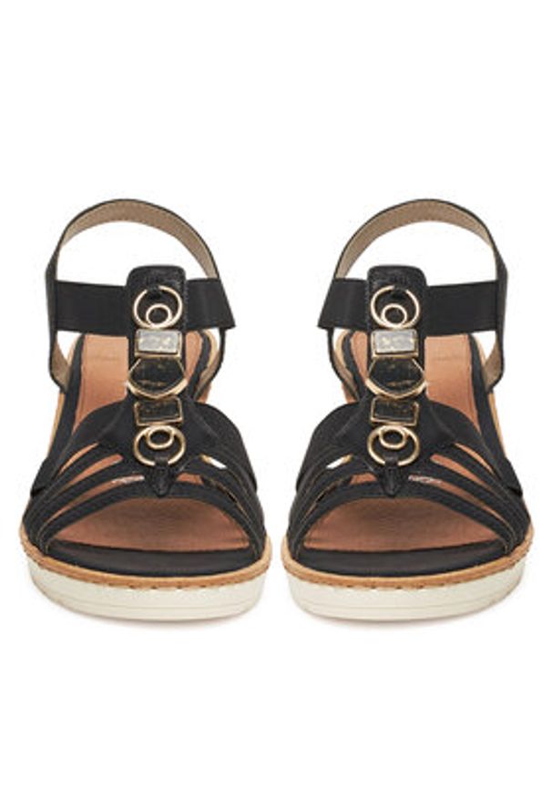 Remonte Sandały R6264-00 Czarny. Kolor: czarny. Materiał: syntetyk, materiał