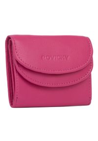 ROVICKY - Portfel damski Rovicky R-19-LFN różowy. Kolor: różowy. Materiał: skóra