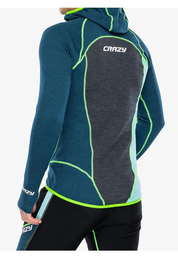 CRAZY - Bluza rozpinana męska Crazy Pull Resolution. Kolor: zielony. Sezon: zima. Sport: narciarstwo