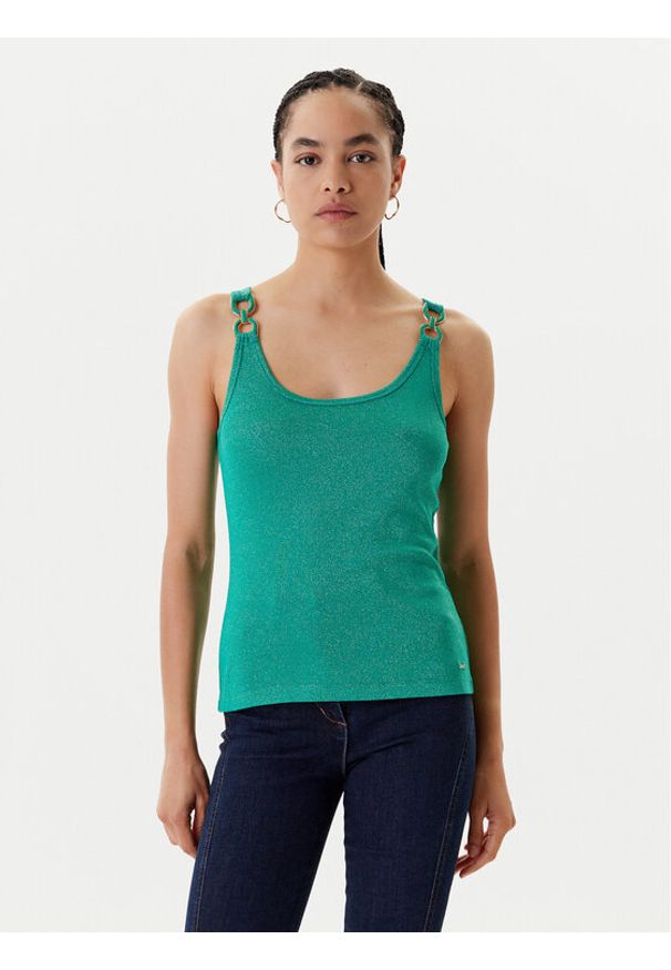 Morgan Top 251-DIDONI Zielony Slim Fit. Kolor: zielony. Materiał: wiskoza