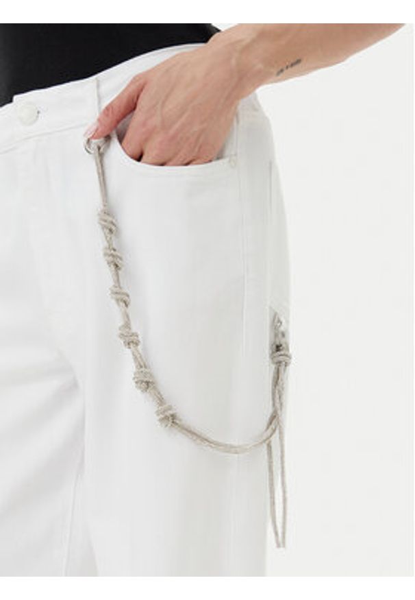 Pinko - PINKO Jeansy 104601 A2DO Biały Relaxed Fit. Kolor: biały