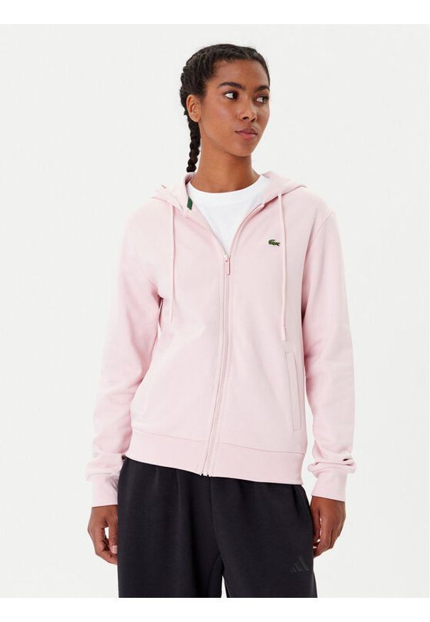 Lacoste Bluza SF5256 Różowy Regular Fit. Kolor: różowy. Materiał: bawełna