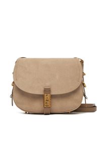 Pinko - PINKO Torebka Saddle Classic PE 25 PLTT 103830 A29N Beżowy. Kolor: beżowy. Materiał: skórzane, zamszowe