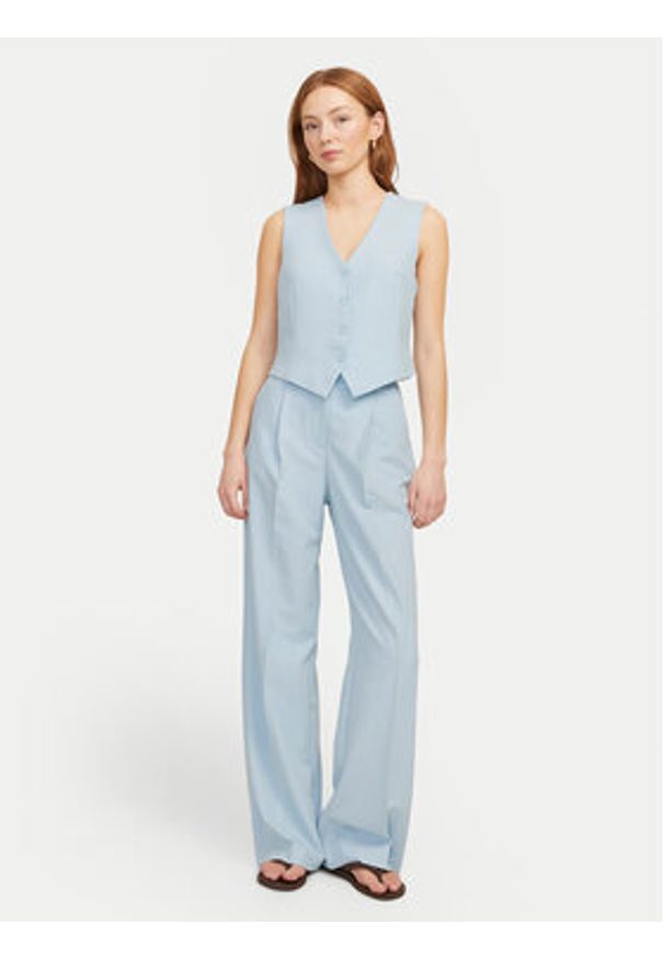 JJXX Spodnie materiałowe Ellis 12248958 Błękitny Wide Leg. Kolor: niebieski. Materiał: syntetyk