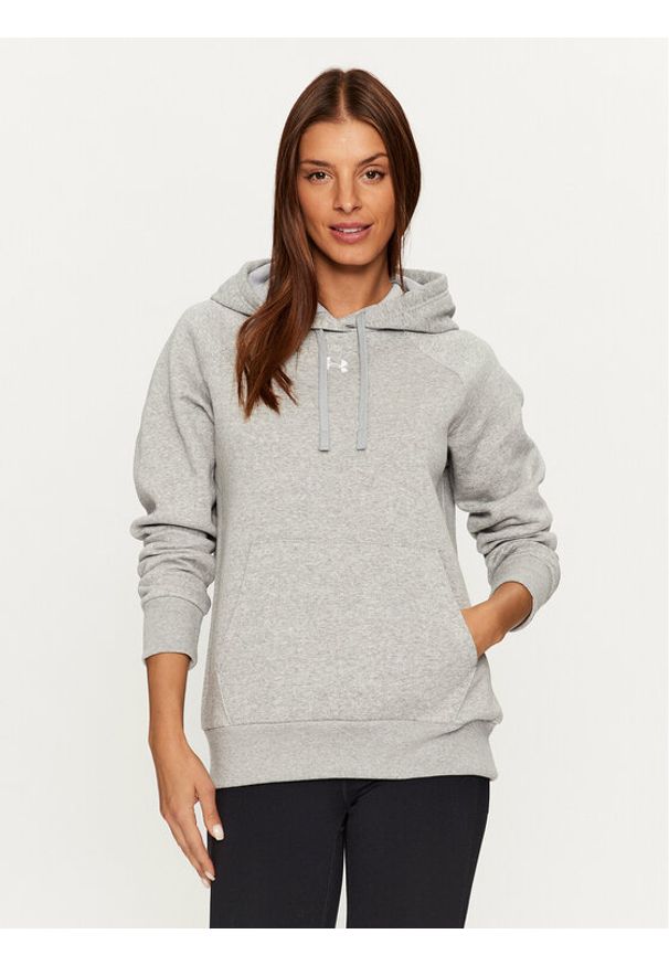 Under Armour Bluza Ua Rival Fleece Hoodie 1379500 Szary Loose Fit. Kolor: szary. Materiał: bawełna