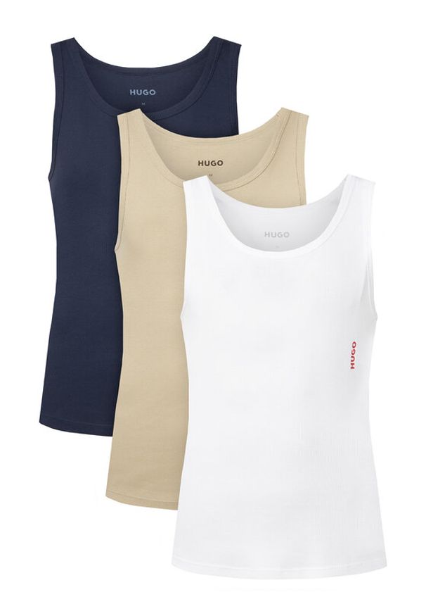 Hugo - HUGO Komplet tank topów 50545681 Kolorowy Slim Fit. Materiał: bawełna. Wzór: kolorowy