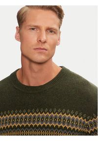 Wrangler Sweter Fairisle 112357294 Zielony Relaxed Fit. Kolor: zielony. Materiał: syntetyk