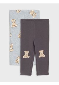 Sinsay - Dzianinowe legginsy z ociepleniem 2 pack - szary. Kolor: szary. Materiał: dzianina