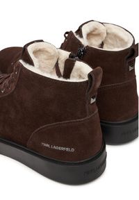 Karl Lagerfeld - KARL LAGERFELD Sneakersy Flint II KL53353L Brązowy. Kolor: brązowy. Materiał: zamsz, skóra #5