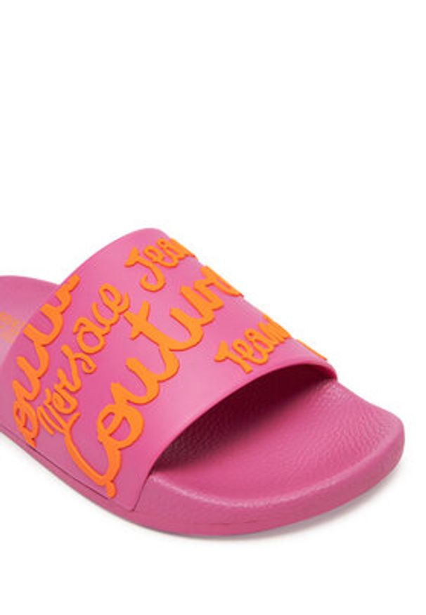 Versace Jeans Couture Klapki 78VA3SQ1 Różowy. Kolor: różowy. Materiał: syntetyk