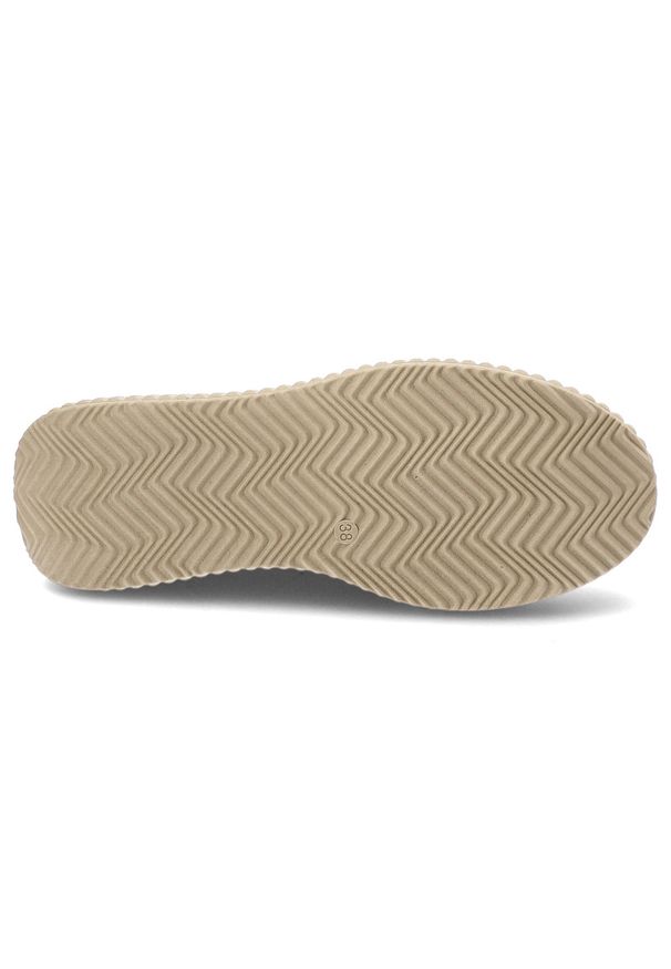 Beżowe Sneakersy Wasak Skórzane Obuwie Damskie Na Stopy Wrażliwe. Okazja: na co dzień. Zapięcie: zamek. Kolor: beżowy. Materiał: skóra. Wzór: grochy. Styl: casual, elegancki