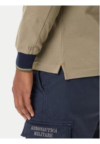 Aeronautica Militare Polo 252PO1896UP00173 Khaki Regular Fit. Typ kołnierza: polo. Kolor: brązowy. Materiał: bawełna #3