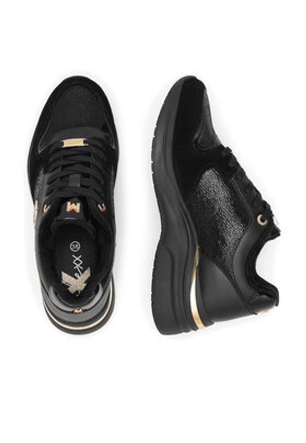 MEXX Sneakersy MI001009043W-02 Czarny. Kolor: czarny. Materiał: skóra