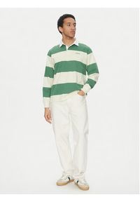 Vans Polo Ward Stripe VN000KU8 Zielony Regular Fit. Typ kołnierza: polo. Kolor: zielony. Materiał: bawełna #3